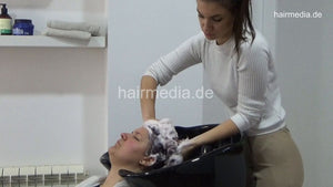 1155 Neda Salon 20211029 redhead backward salon shampoo, haircut and blow