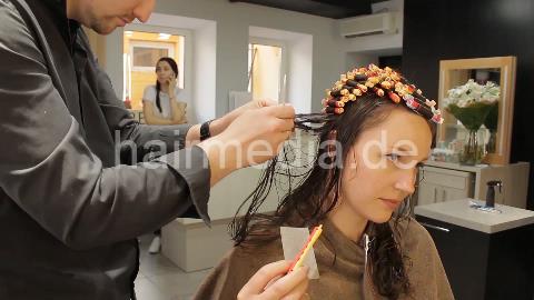 7200 Ukrainian lady complete perm by Ukrainian barber