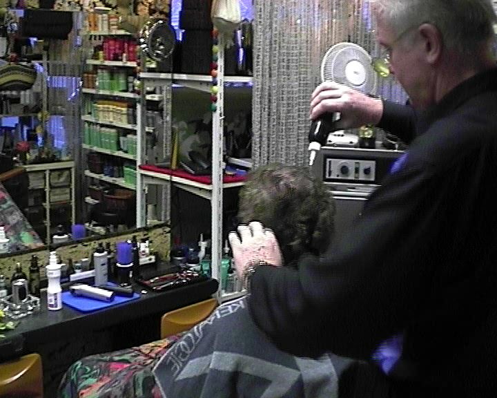 203 s0030 1999 barbershop businessman hairwater scalp massage by barber