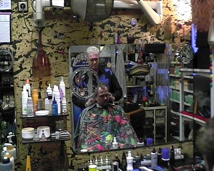 203 s0030 1999 barbershop businessman hairwater scalp massage by barber