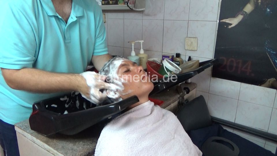 6210 Stephan young boy shampoo backward by barber