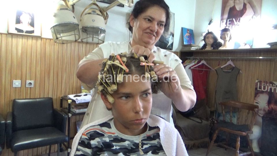 6210 Stephan young boy wet set faked perm small rod wet set