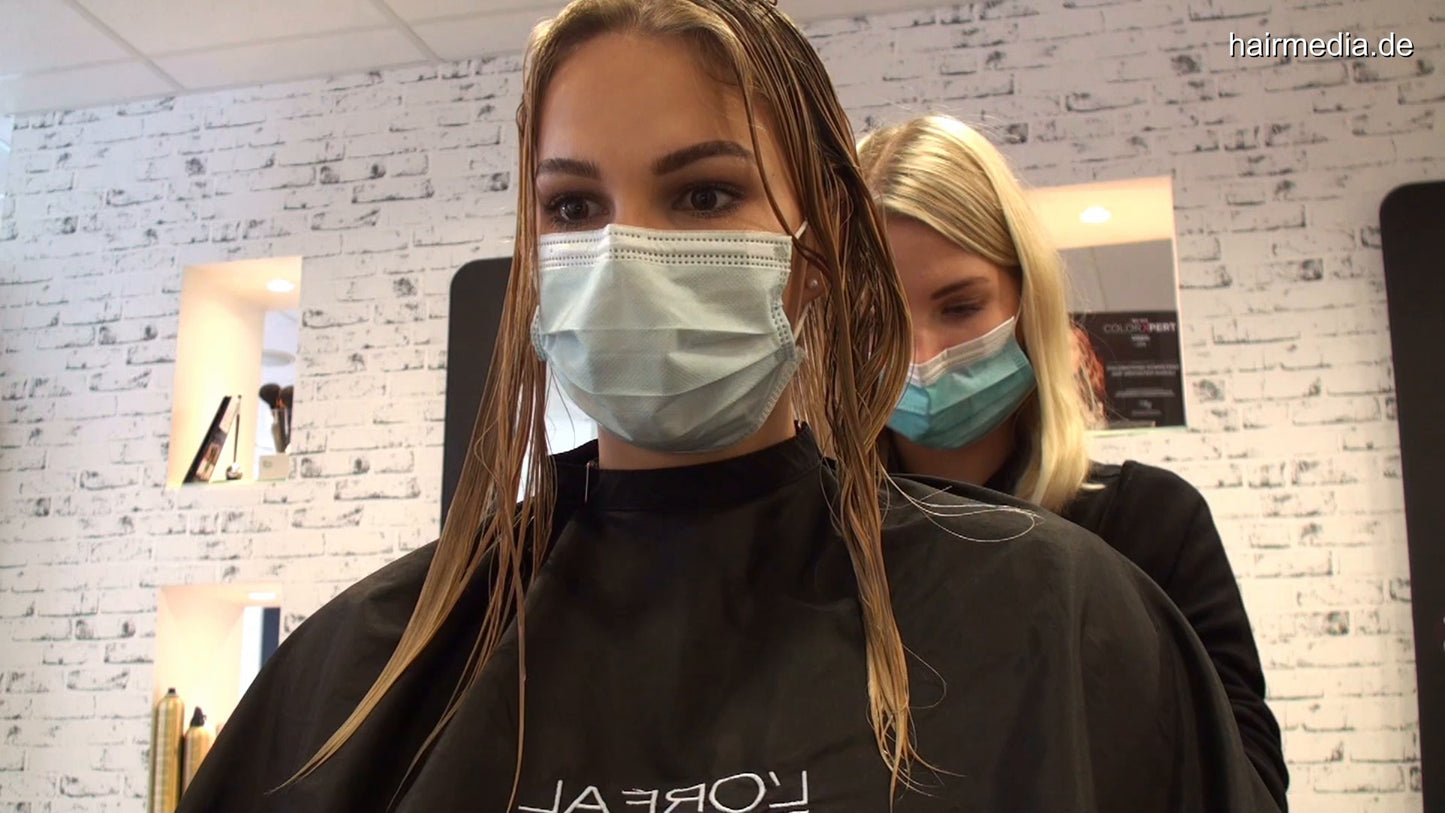 4115 TabeaH Balayage torture Part 3, haircut and blow 33 min HD video for download