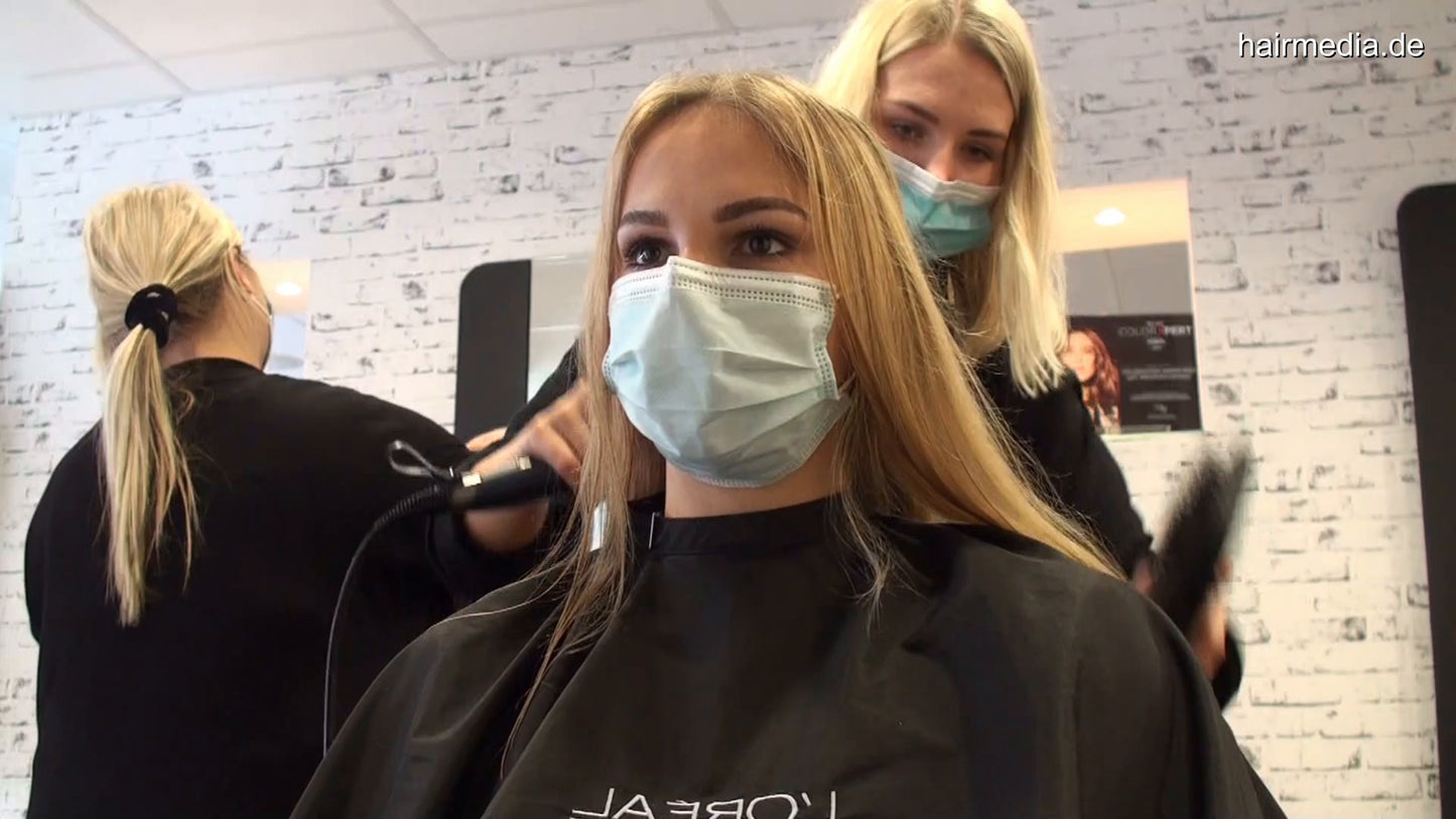4115 TabeaH Balayage torture Part 3, haircut and blow 33 min HD video for download