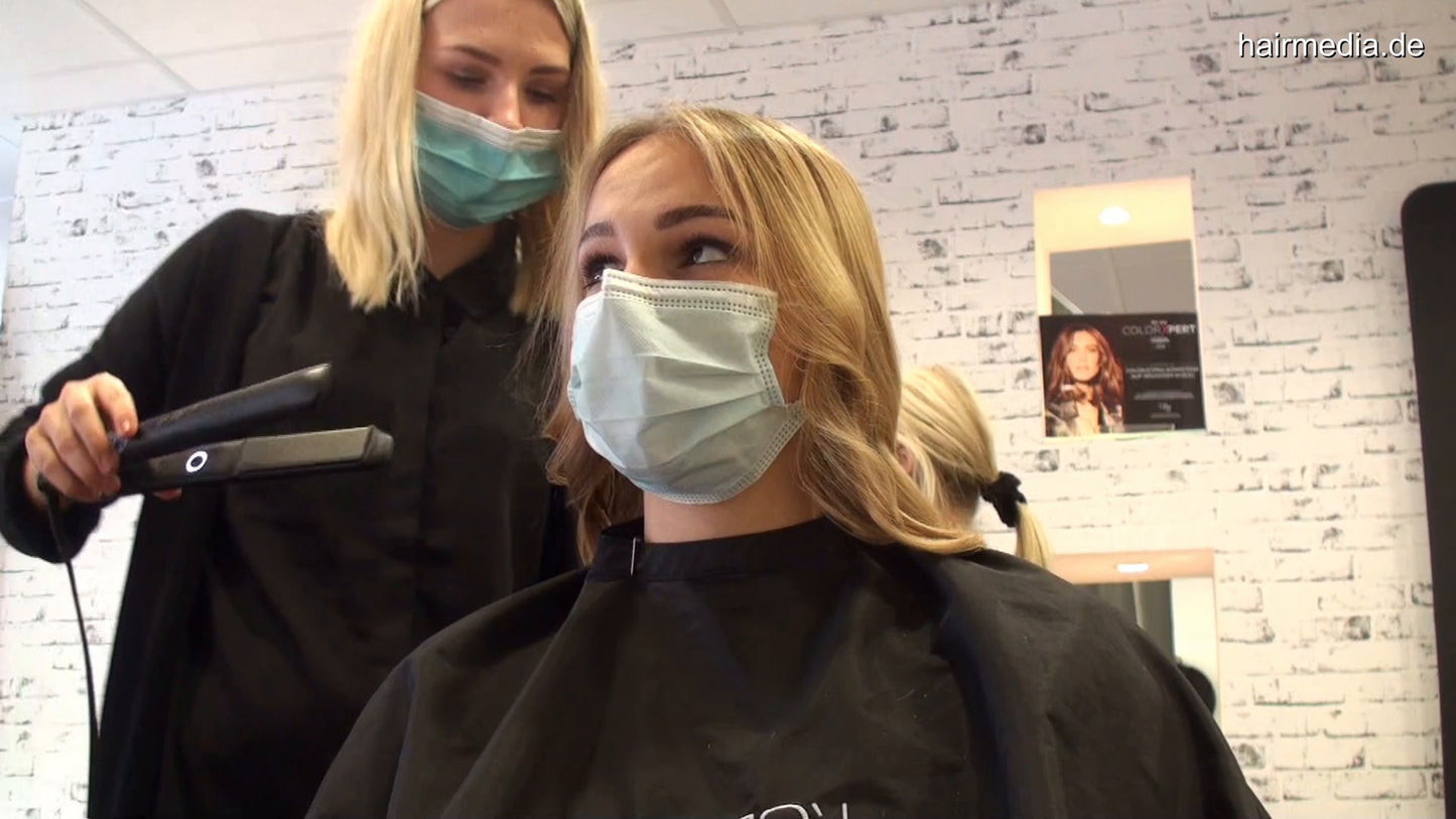 4115 TabeaH Balayage torture Part 3, haircut and blow 33 min HD video for download