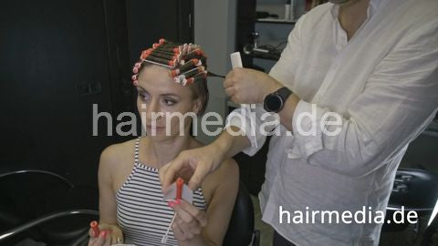 7200 Maria Kucher short hair perm Part 1 by Ukrainian barber