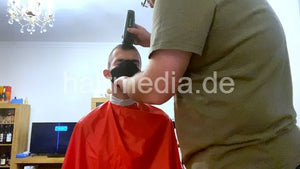2012 20210526 lockdown black slave facemask buzzcut by hobbybarber in home office