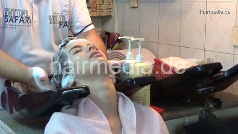 6196 06 Tina hair ear shampooing by barber salon backward shampoostation