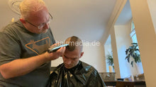 Load image into Gallery viewer, 2012 20210908 headshave and red stripe bleaching