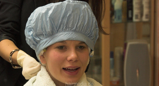a0007 Perm Cap, plastic, pvc, velcro closure, blue