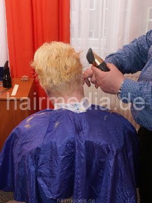 818 Cindy in hotel by hobbybarber truckdriver long to short and buzz TRAILER