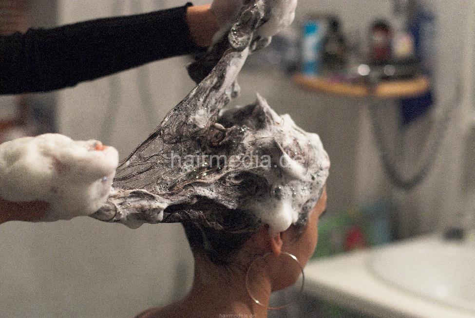 9105 Homeoffice - Marinela by AlisaF shampoo into dry hair technique