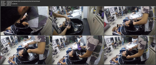 1062 backward hair shampoo after removing hair dye from the head