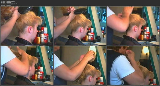 6213 Julia hairdresser 2 Sousan at hairsalon 2 beeing styled