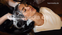 Load image into Gallery viewer, 366 FatmaY 1 XXL black hair salon backward shampoo by Lena blackbowl
