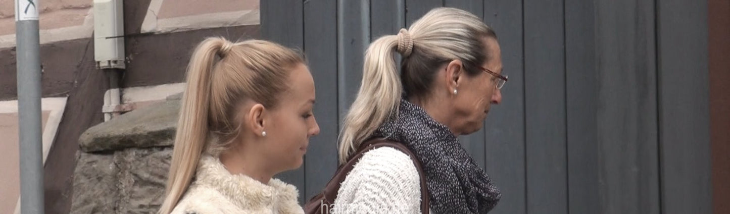 9082 1 Yara chewing gum backward hairwash shampooing mom watching scarves at barberette