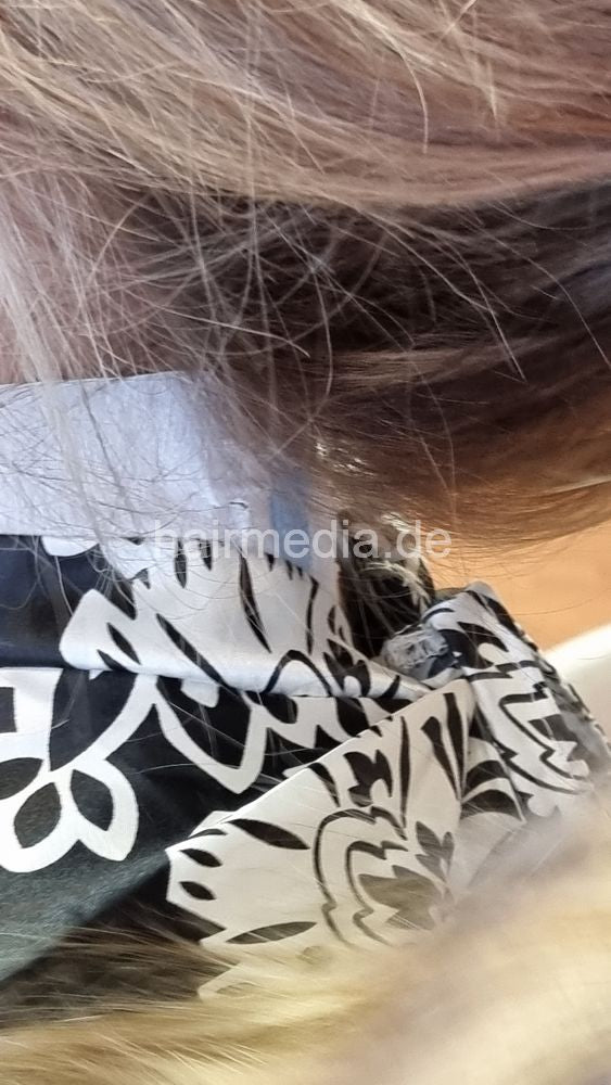 Inge TV unique very large nylon cape tieclosure black and white e0122
