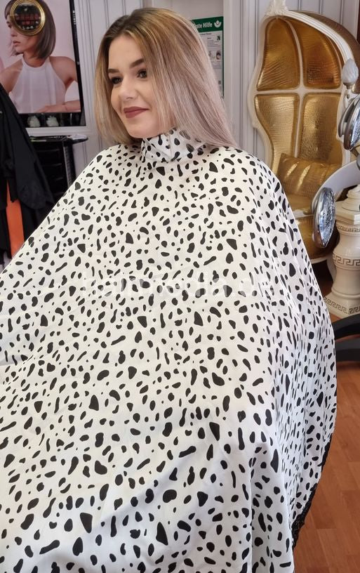 Inge TV unique very large nylon cape security closure large collar leopard e0126