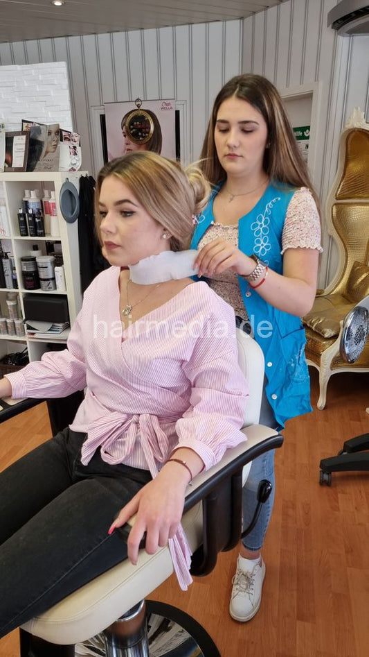 Inge TV unique thick and heavy shampoocape pink pvc e0127