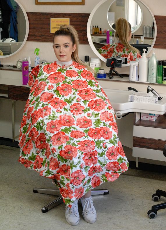 Inge TV unique large pvc heavy flower tie closure shampoocape e0131