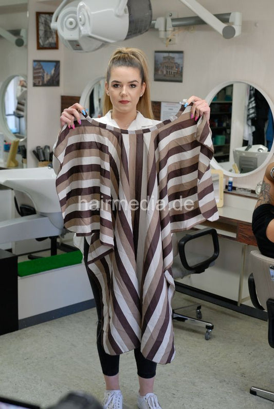 Inge TV unique nylon haircutcape hook closure saloncape e0135