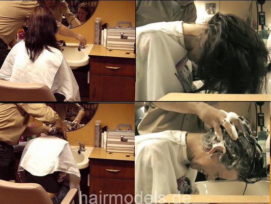 b004 GDR Salon ChristineC sh forward shampoo hairwash and blow 20 min video for download