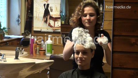 9058 Hanna by fresh curled barberette VictoriaB upright salon shampooing hair wash