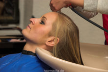 Load image into Gallery viewer, 199 Bristi 1 backward hair washing in pvc shampoocape by KristinaB