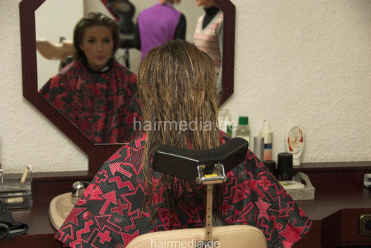 b023 KristinaB in boots 3 scalp massage by barber and blow dry