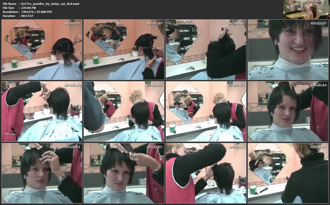 h117 Jennifer by Katia barbershop wash and haircut 500 pictures for download