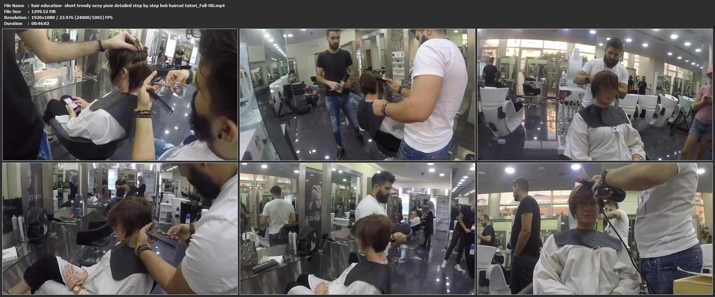 1062 hair education- short trendy sexy pixie detailed step by step bob haircut tutori