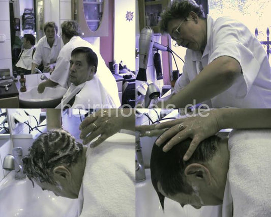 241 Hungarian forward by mature barberette in apron, 3 min video for download