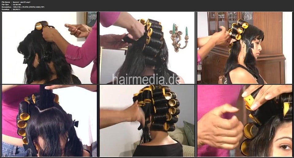 6199 Lauras Rollerset, Makeup, Updo 45 min video for download