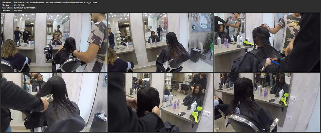 1062 live haircut- discussion between the client and the hairdresser before the actio