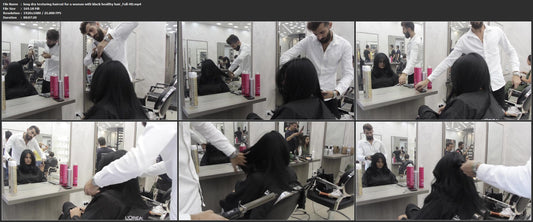 1062 long dry texturing haircut for a woman with black healthy hair