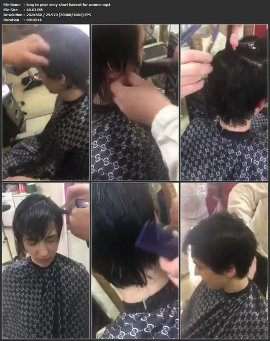 1062 long to pixie sexy short haircut for women