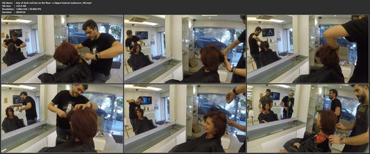 1062 lots of dark red hair on the floor- a clipper haircut makeover