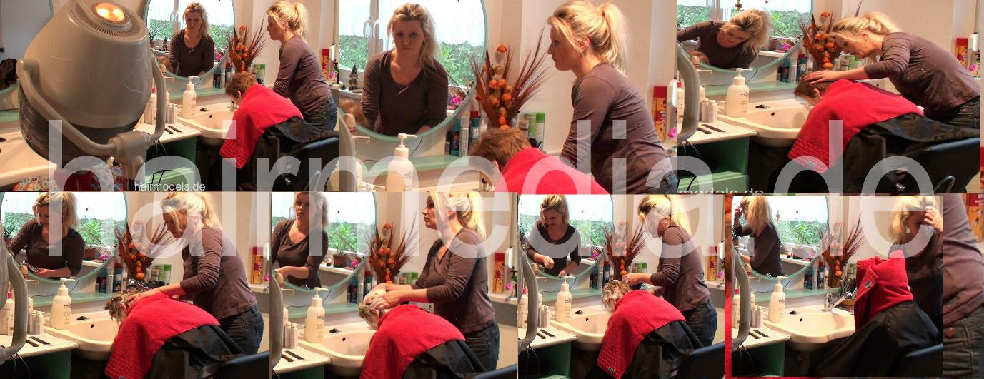 522 Leipzig salonstrong forward wash salon shampooing in red towel