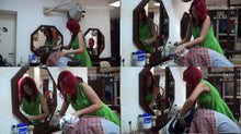 Load image into Gallery viewer, 285 by NadjaZ forward wash salon shampoo in green apron by redhead