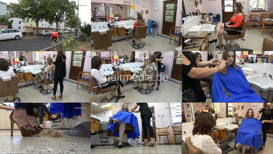 8155 EvaK drycut barberchair in highheels by Kia