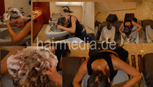 Load image into Gallery viewer, 964 AlisaF barberette self shampooing a salon shampoostation