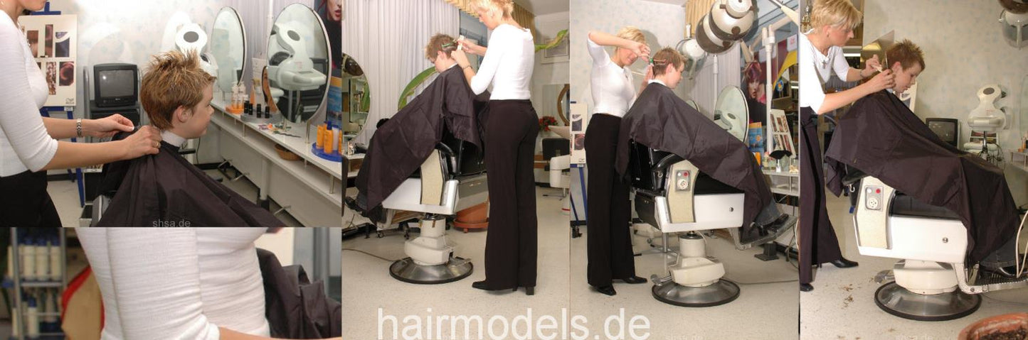 847 Daniela complete buzzcut electric chair and shampoo forwardwash