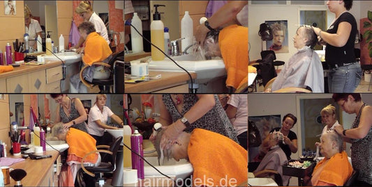 534 double headwash and perm, 2 models