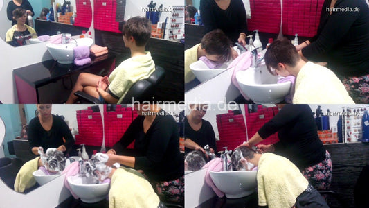 8133 Michaela 6 forward shampoo hairwash cam 2, 9 min HD video for download