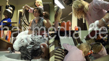 Load image into Gallery viewer, 9059 12 Jaqueline fresh styled hair forwardwash salon shampooing by Dzaklina in pink apron