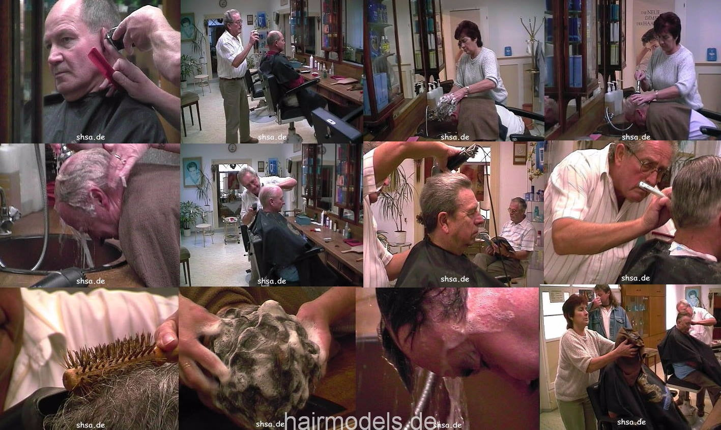 226 a day in vintage german barbershop with barberette assistance
