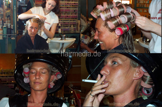 6206 Sabine smoking wet set velcro rollers