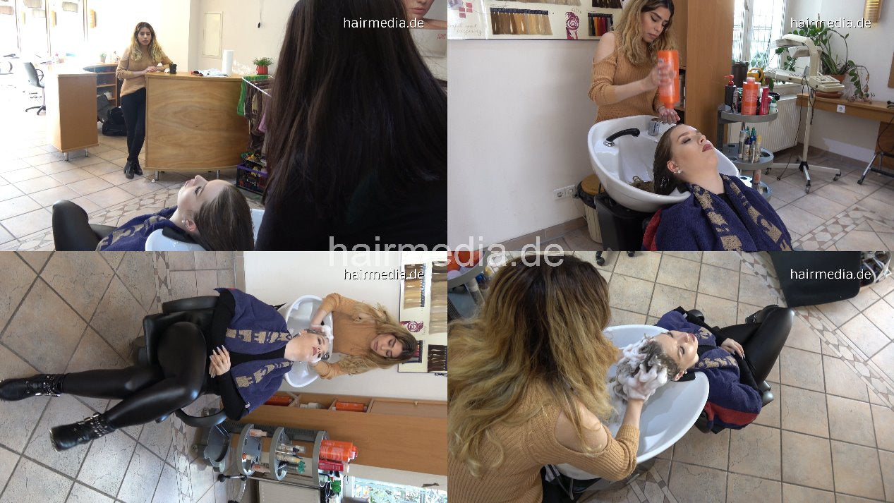 9079 EmmaB 2 by Yasemin backward shampoo 28 min video for download