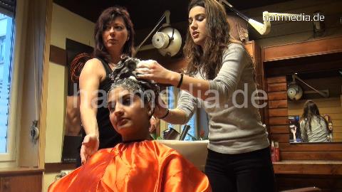 361 Parwana 2 indian upright hairwash by Tokhi, Talya controlled in red satincape