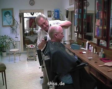 226 a day in vintage german barbershop with barberette assistance